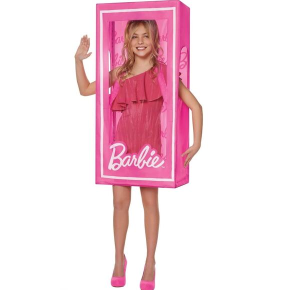 NWT Spirit Kids One Size Barbie Box Costume Officially Licensed Halloween, Party - Picture 1 of 5